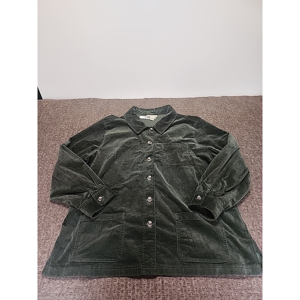 Dark Green Corduroy Jacket "Shacket" Appleseeds Size XL